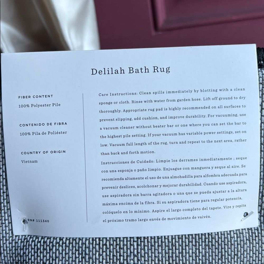 Rifle Paper Co. x Loloi Floral Delilah bath rug. - Picture 8 of 13